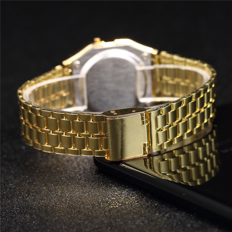 LED Electronic Watch Steel Band Style Watch