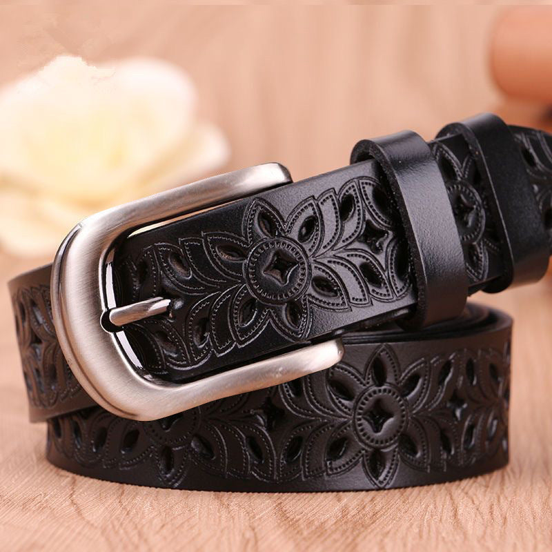 Trendy Hollow Pattern Belt for Women – Jeans Waistband