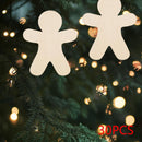30 Pieces Of Unpainted Gingerbread Man Slices For Painting