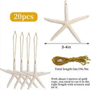 20 PCS Christmas Starfish Hanging Ornaments