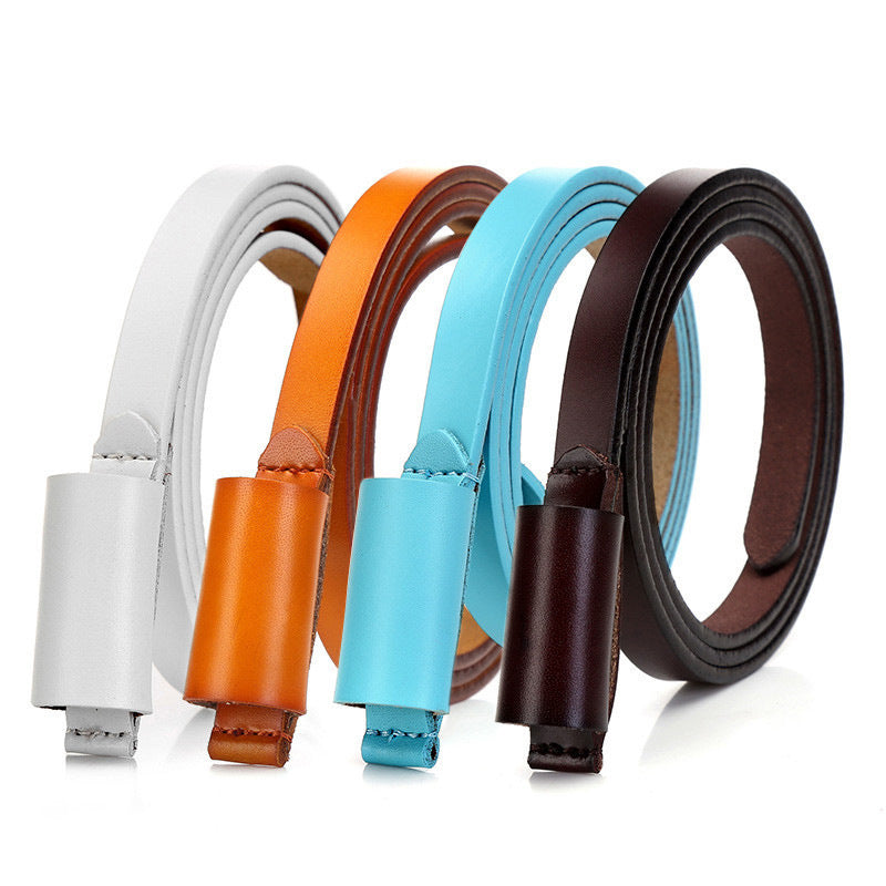 Thin fashion belt belts