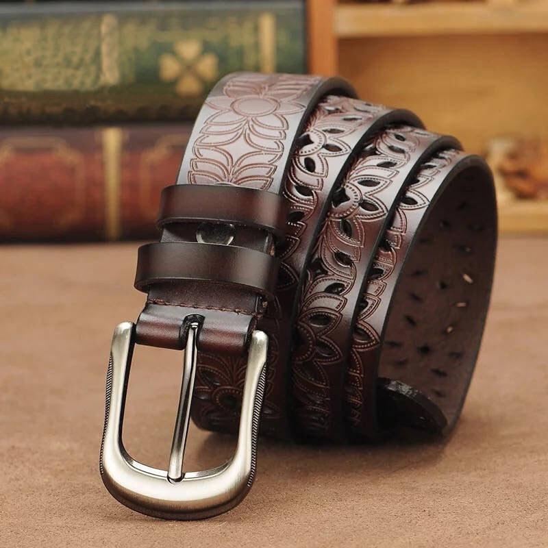 Trendy Hollow Pattern Belt for Women – Jeans Waistband