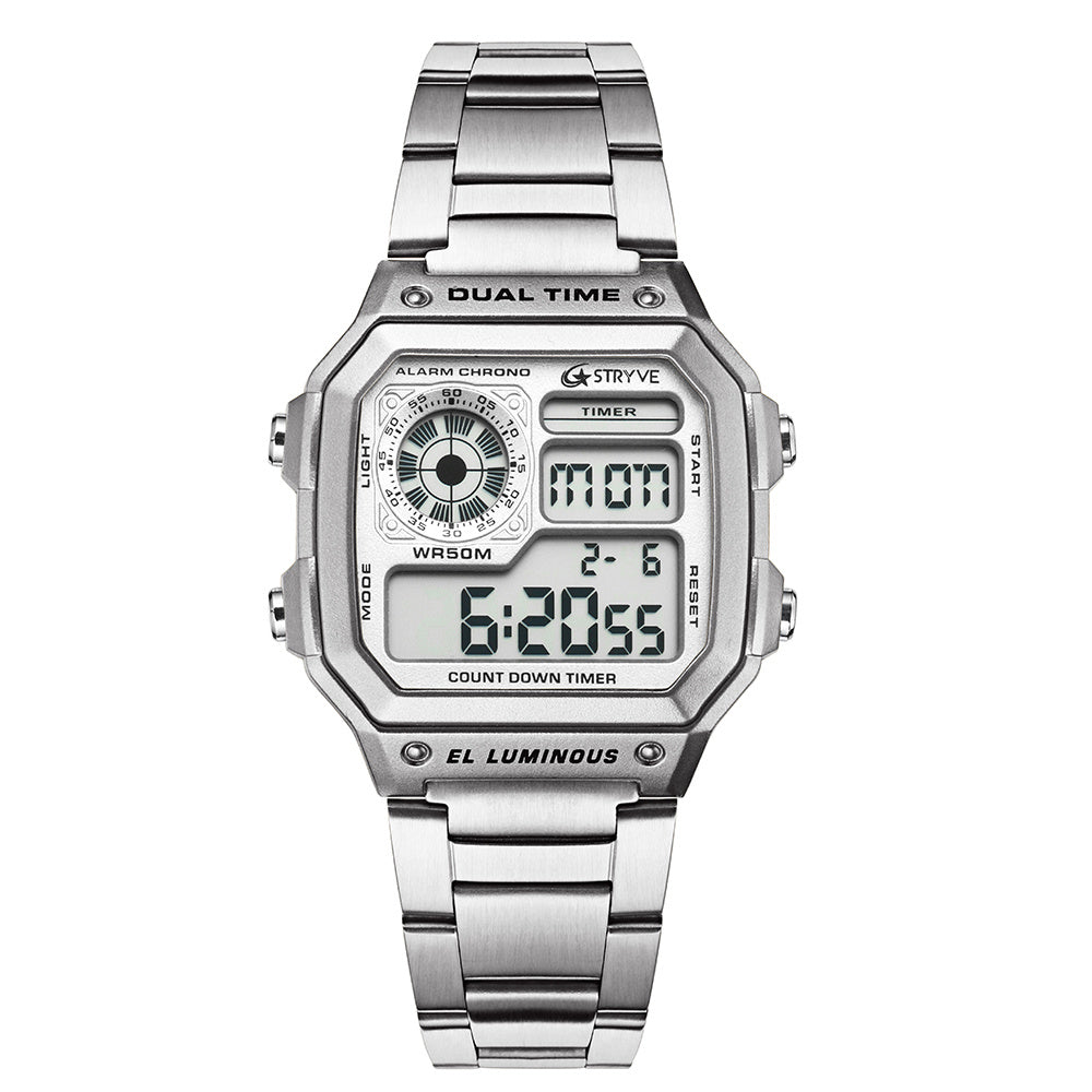 Men Led Watch Fashion Stainless Steel Sport Watch