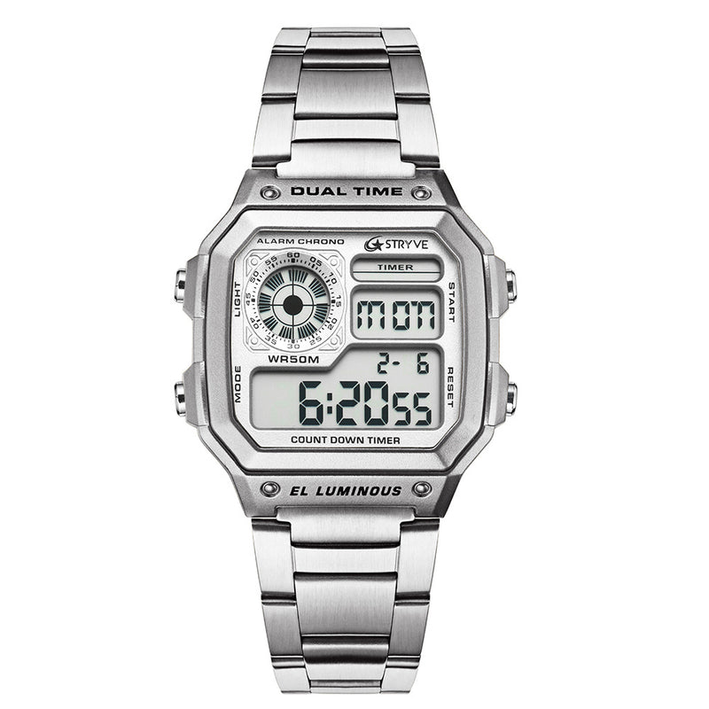 Fashion Digital Led Sports Waterproof Men Luxury Stainless Steel Watch