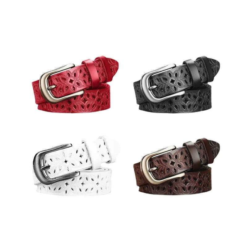 Trendy Hollow Pattern Belt for Women – Jeans Waistband