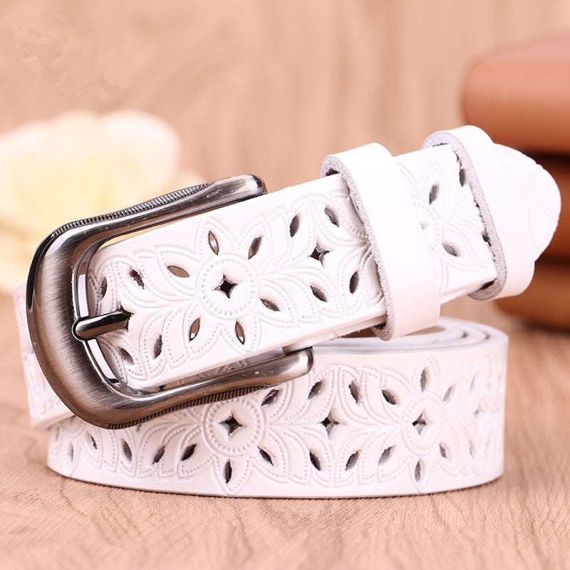 Trendy Hollow Pattern Belt for Women – Jeans Waistband
