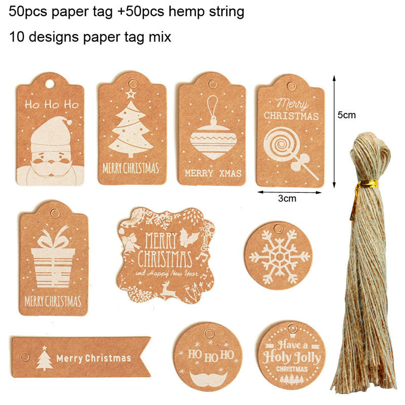 Christmas Kraft Paper Christmas Tag Card