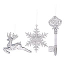 Transparent Snowflake Deer Pendant