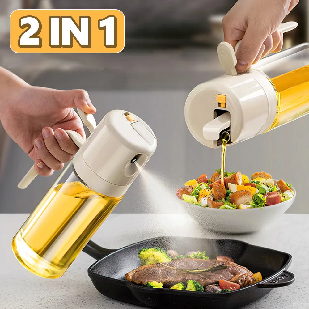 Oil Sprayer Bottle BBQ Cooking Oil Dispenser Detachable Glass