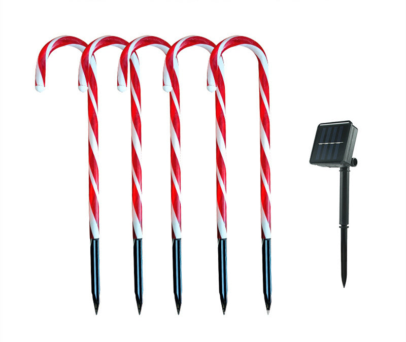 Solar Powered Cane String Lights Christmas
