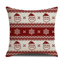 Christmas Linen Stripe Print Pillowcase Household