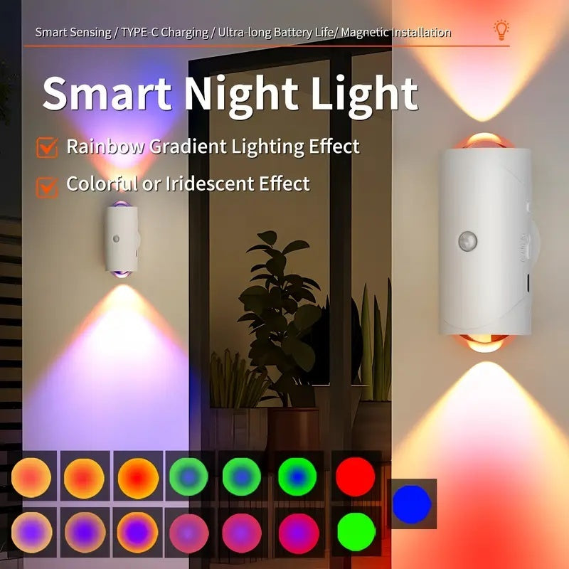 RGB Gradient LED Light With Motion Sensor for Wall