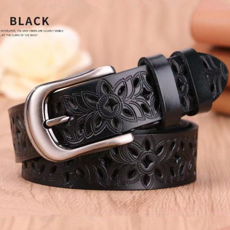 Trendy Hollow Pattern Belt for Women – Jeans Waistband