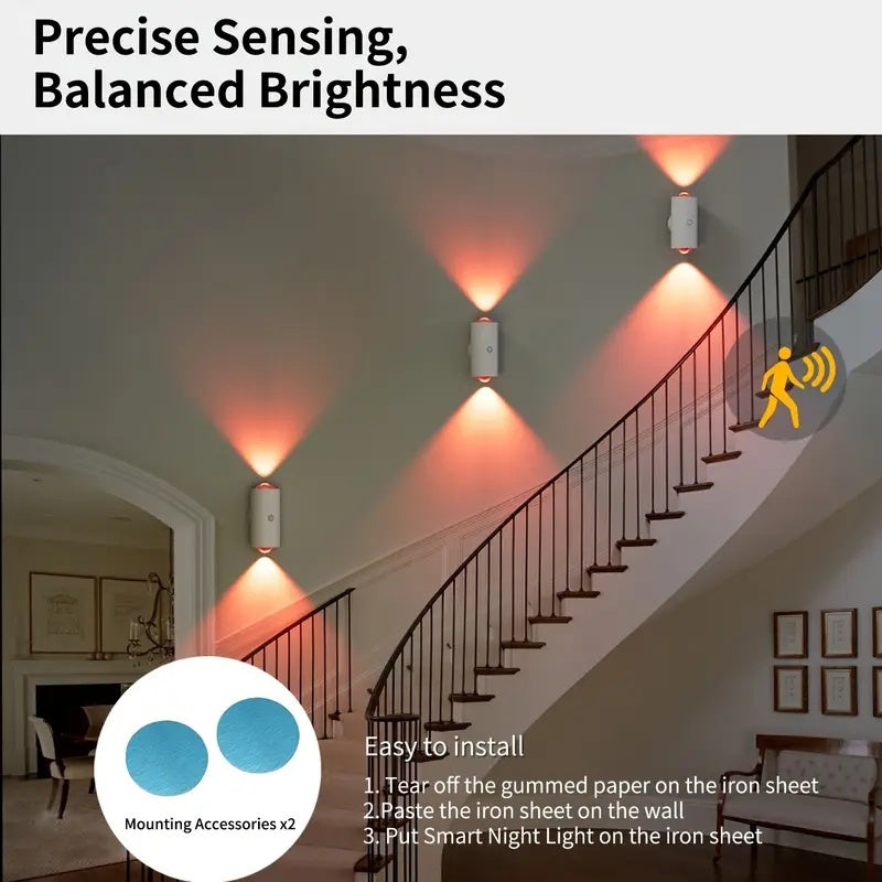 RGB Gradient LED Light With Motion Sensor for Wall