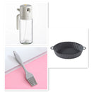 Oil Sprayer Bottle BBQ Cooking Oil Dispenser Detachable Glass