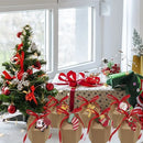 24 Pcs Christmas Gift Boxes With Ribbon And Cards Cartoon