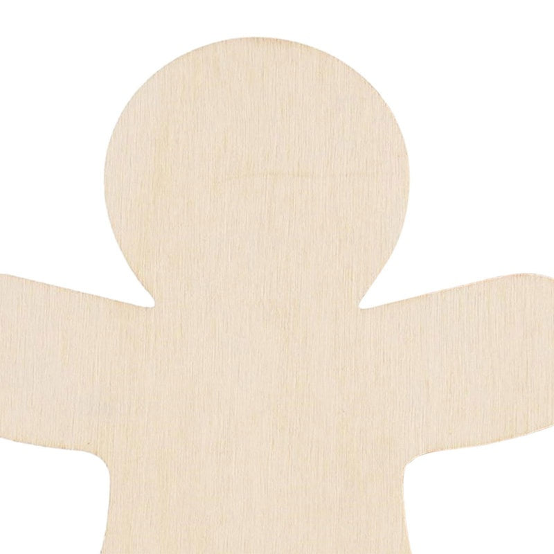 30 Pieces Of Unpainted Gingerbread Man Slices For Painting