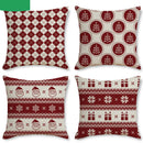 Christmas Linen Stripe Print Pillowcase Household