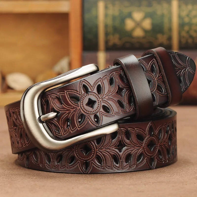 Trendy Hollow Pattern Belt for Women – Jeans Waistband