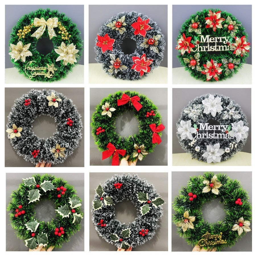 Christmas Decorations Festival Wreath Window Layout Door Hanging