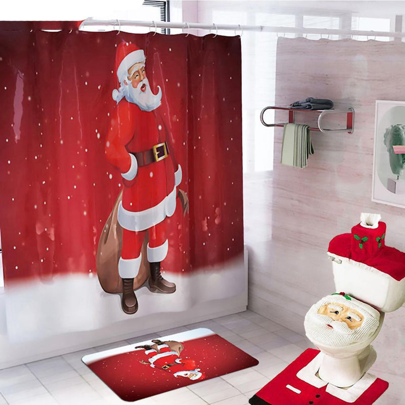 Merry Christmas Bathroom Curtain Decorations