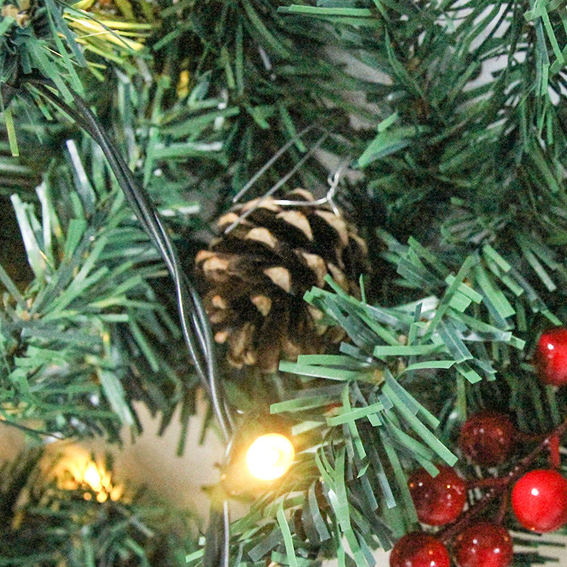 Product Green Pvc Christmas Decoration Rattan 2.7 Meters With Lights