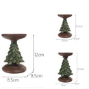Resin Wooden Christmas Tree Candle Holder
