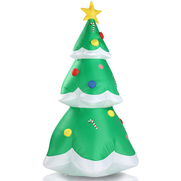 6.9ft Christmas Tree With 4 LED Light Bundles And Pocket Inflatable Decoration