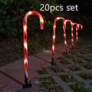 Solar Powered Cane String Lights Christmas