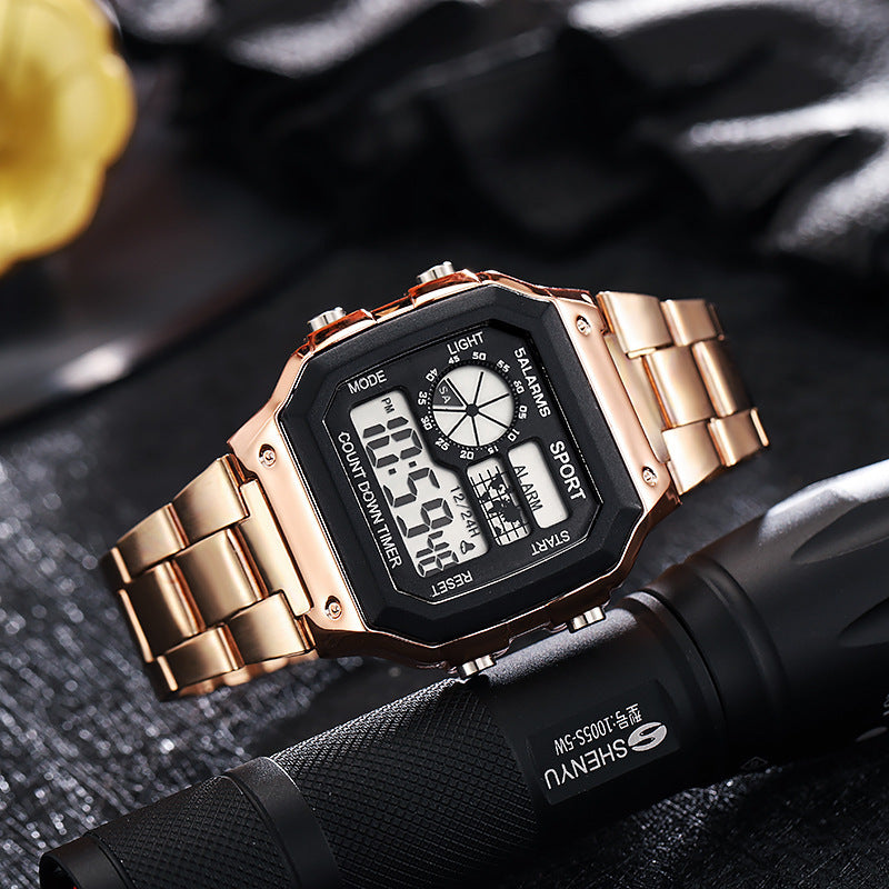 Men's Watch Led Fashion Watch Casual Stainless Steel Watches