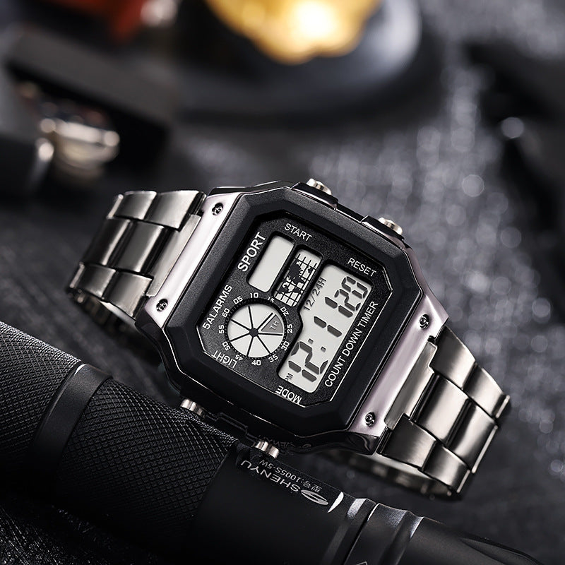 Men's Watch Led Fashion Watch Casual Stainless Steel Watches