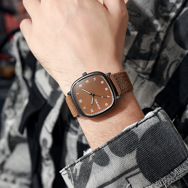 Men's Watch Simple Large Dial Watch Set