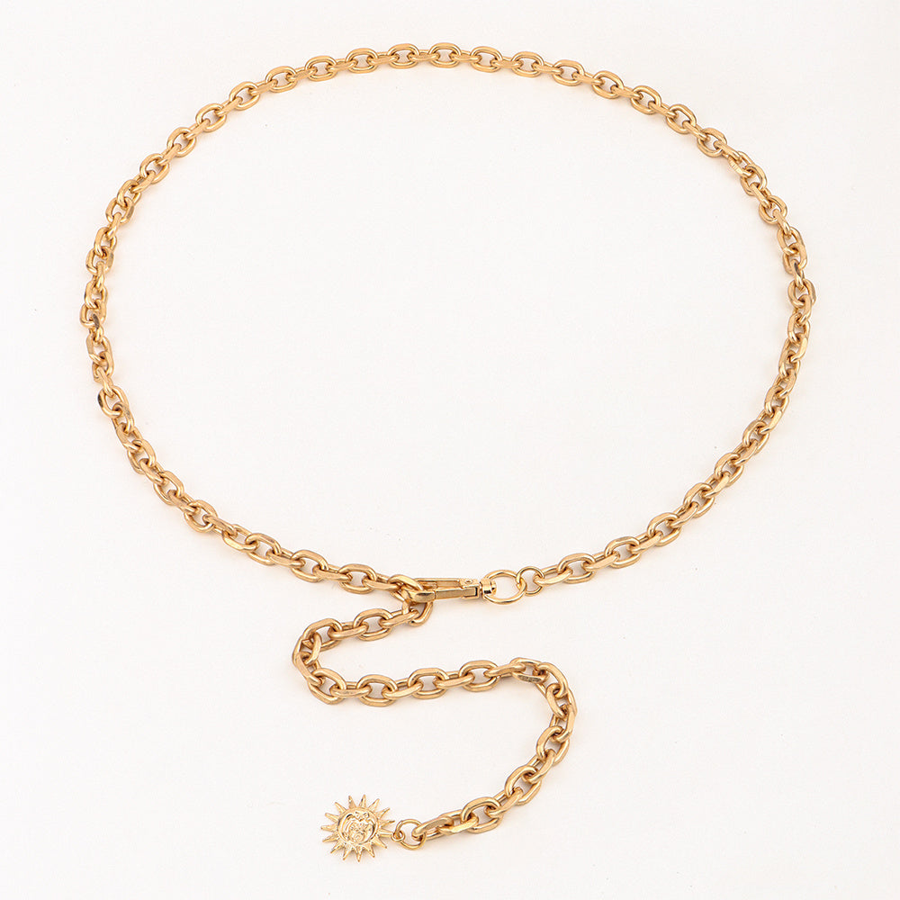 Waist Chain Lady New Simple Matte Hollow Punk Wind Chain