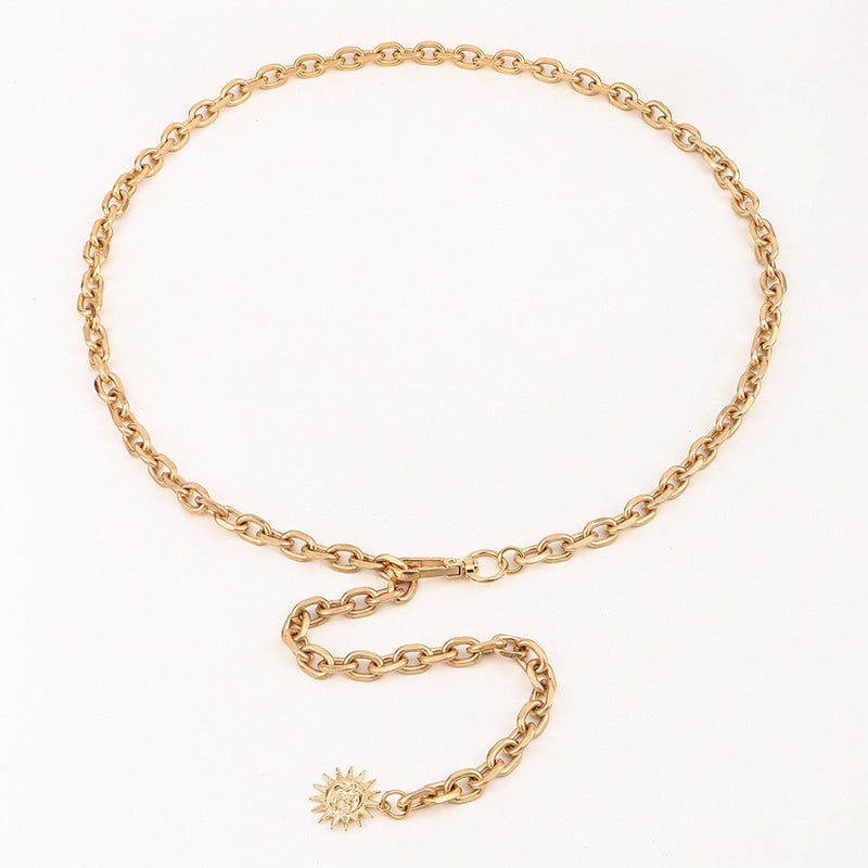 Waist Chain Lady New Simple Matte Hollow Punk Wind Chain