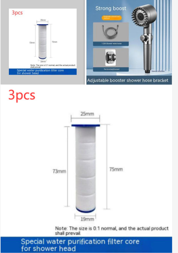 Gear Adjustable Strong Supercharged Shower Head