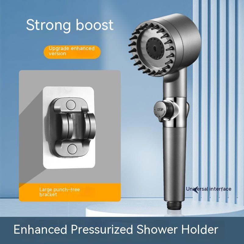 Gear Adjustable Strong Supercharged Shower Head