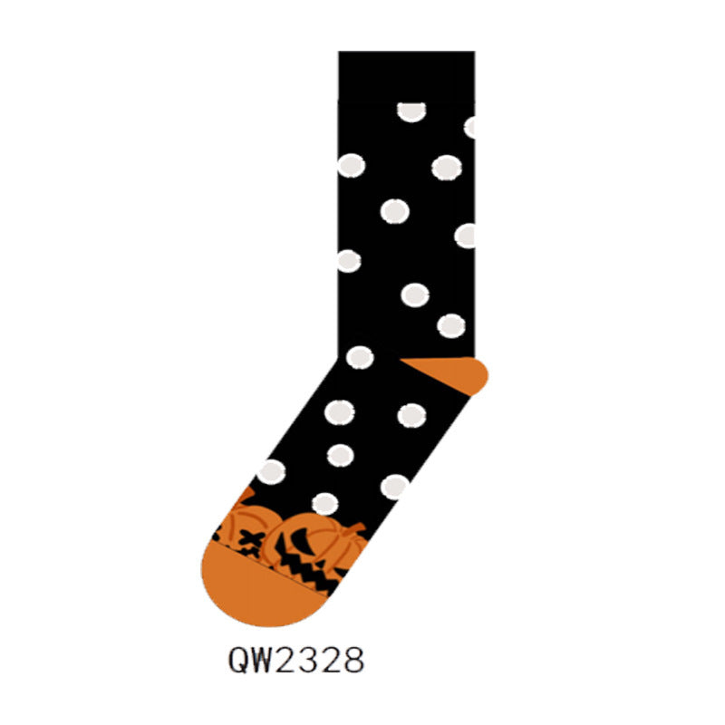 Halloween Cotton Socks Man And Woman Cartoon Tube Socks