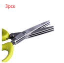 Multifunctional Multi-layer Green Onion Scissors Stainless Steel