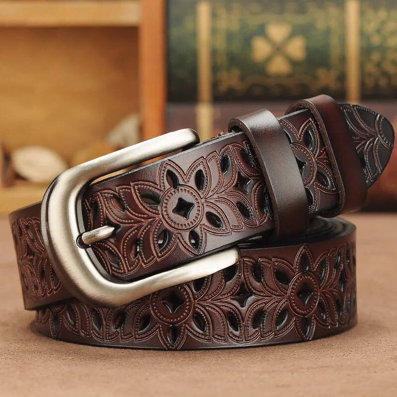 Trendy Hollow Pattern Belt for Women – Jeans Waistband