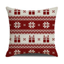 Christmas Linen Stripe Print Pillowcase Household